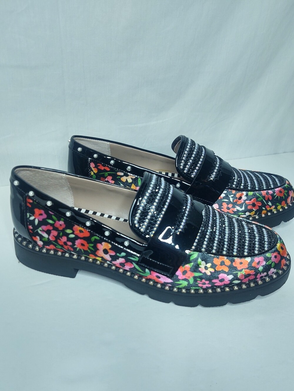 Betsey Johnson Darian Loafer Ditsy Floral Sz 7M